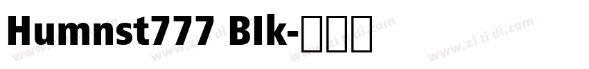 Humnst777 BIk字体转换